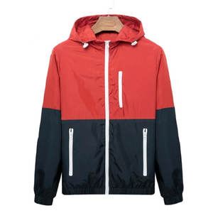 Chaqueta Cortavientos Ligera para Hombre, Estilo Casual, Primavera-Otoño 2026, Nueva Llegada, con Capucha, Cierre de Cremallera y Colores en Contraste, Prenda Exterior Económica - Product Image 1