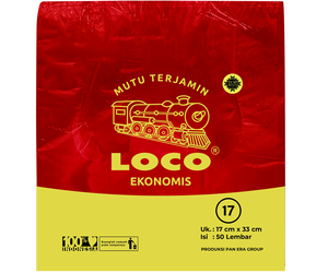 Bolsa de Plástico Roja Económica LOCO, tamaño 17x33, resistente y práctica, perfecta para el embalaje diario con calidad asequible - Product Image 1