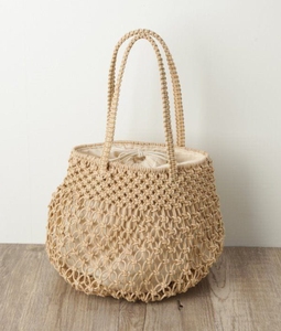 Bolso Tote de Moda Bohemia Hecho a Mano con Lana Ecológica Biodegradable para Mujer, Verano-Otoño, con Cierre Magnético y Forro de Algodón - Product Image 2