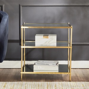 Table d'appoint moderne en verre de forme carrée avec base en métal, parfaite pour le salon, le café, le bureau et les espaces élégants de l'Inde - Product Image 2