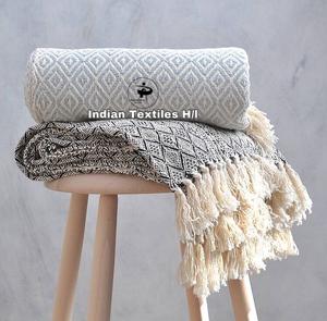 Manta de tiro 100% algodón suave y cálido a rayas y a cuadros colección de Manta de algodón hogar de proveedor indio - Product Image 1