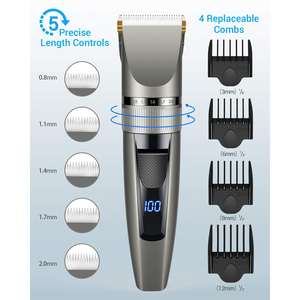 Juego de Cortadoras de Pelo Eléctricas Profesionales con Cable/Sin Cable, Recargables por USB, para Cortar el Cabello en Casa, para Uso en el Automóvil, Recortadora de Pelo para Hombre - Product Image 2