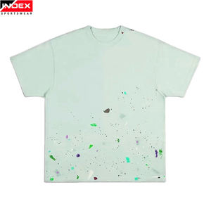 Ropa de hombre Camisetas ajustadas pesadas Ropa de calle de alta calidad Camiseta de hombre con estampado de calidad de algodón en blanco - Product Image 5