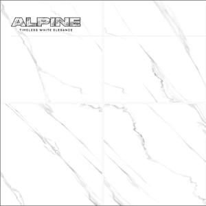 Alpine Elegance HD-464 600x600mm Carreaux de marbre blanc Surface brillante Carreaux de mur et de sol Application Novac Céramique - Product Image 2