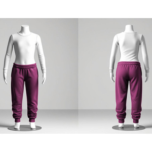 Men's Winter <b>Trousers</b> New Style Cotton Polyester Fleece Breathable Solid Color Street Wear Design Washed Pants - Product Image 2