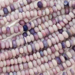 Perles de pierre de rondelle lisse d'opale de lavande naturelle 6mm-9mm brins de pierres précieuses en vrac pour la fabrication de bijoux en vrac approvisionnement en gros Inde - Product Image 4