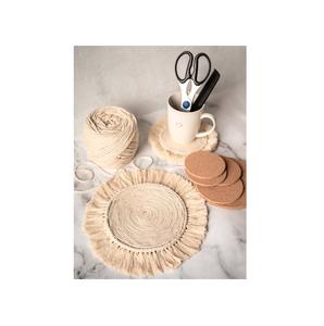 Good Seller Kitchen Dining <b>Heat</b> Resistant Round Placemats Boho Macrame Woven Tassel Print Table Mats Pad Non-Slip Placemats - Product Image 1