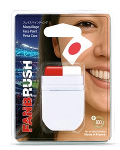 Pinceles de Maquillaje Fanbrush para la Copa Mundial de Fútbol, Venta al Por Mayor para Distribuidores, Hecho en Francia, 48 Naciones, Colores y Logotipos Personalizados - Product Image 1