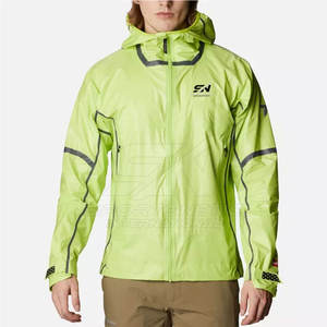 Veste de pluie pour homme légère et volumineuse, fermeture éclair intégrale, veste de pluie pour homme en polyester - Product Image 1