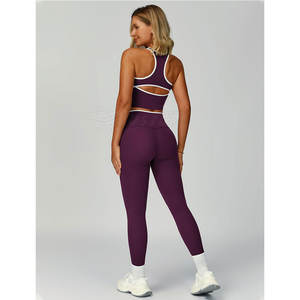 Ensemble de yoga à compression élastique Leggings camouflage sans couture pour femmes Utilisation en extérieur Yoga Se - Product Image 4