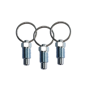 Pasador de resorte de acero inoxidable 304 con perilla corta, anillo de tracción, herramienta de indexación y localización autoblocante, acabado natural - Product Image 1