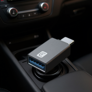 Adaptateur de chargeur d'ordinateur USBA2CCARADAPTERK, adaptateur de voiture en gris - Product Image 3