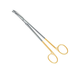 Tijeras de Disección TC Fomon de Acero Inoxidable con Mango Dorado, Tijeras Nasales Anguladas para Rinoplastia, Instrumentos de Cirugía Plástica de Alta Calidad - Product Image 2