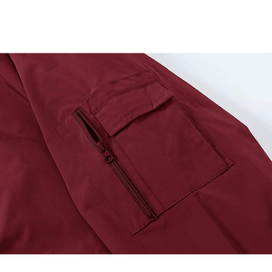 Blouson aviateur en cuir/laine de style italien pour homme, respirant, coupe-vent, streetwear avec boutons en corne et doublure en laine - Product Image 3