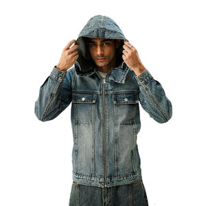 Chaqueta Vaquera Vintage para Hombre de Alta Calidad con Diseño de Logotipo Personalizado, Venta Directa de Fábrica al por Mayor, Impermeable, Transpirable, para Invierno - Product Image 3