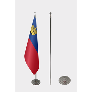 "Official Liechtenstein Indoor <b>Flag</b>-Digital Aluminum <b>Pole</b> Pennant Nylon Polyester Silk Automotive Insurance Education - Product Image 2