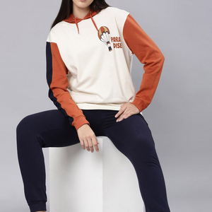 Élégant nouveau femmes Logo personnalisé grande taille 2 pièces ensemble respirant à capuche et joggeurs survêtement longs hauts pour l'hiver adultes - Product Image 2