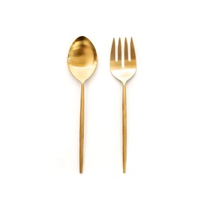 Service à salade uni de qualité supérieure de 2 avec vernis mat pour hôtel et maison vente en gros d'ensembles de couverts en laiton massif personnalisés - Product Image 3