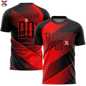 Maillot de football 100% polyester antibactérien respirant à séchage rapide, col en V court, coupe ample, personnalisable avec noms et numéros d'équipe, unisexe adulte - Product Image 5