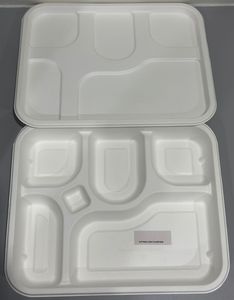 >100 pièces de plateaux en bagasse de canne à sucre, écologiques, biodégradables, de luxe, compatibles lave-vaisselle, contenants alimentaires jetables - Product Image 6