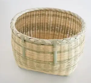 Mobili da cucina materiale naturale di bambù cesto di stoccaggio di vimini cesto di bambù per il contenitore di alimenti all'ingrosso in 2024 alla rinfusa