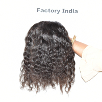 Extensions de cheveux humains indiens de temple, 100% naturelles, boucles naturelles, Remy, cuticules alignées, vente en gros, double trame machine, couleur noire