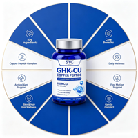 SYC BIO GHK-CU Peptide de Cuivre 300 µg Gélules Quotidiennes Bien-être 120 Gélules Marque Privée OEM ODM Prix Usine Vente en Gros
