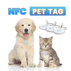 NFC ID Dog Tag Unique QR Tag Code Of Online Profiles Pet Dog Id Keychain Tag