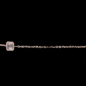Pulsera de diamantes cultivados en laboratorio de 0,53 quilates, oro rosa de 14 quilates, corte esmeralda, VVS VS, claridad, diseño minimalista, joyería fina para mujer - Product Image 3