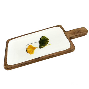 Venta caliente plato de madera impreso personalizado platos de placa de Metal hechos a mano para boda restaurante Hotel fiesta a un precio económico - Product Image 1