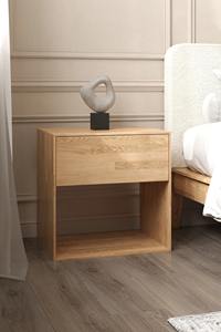 Table de chevet moderne à 1 tiroir en manguier massif Collection de meubles de chambre à coucher au design classique pour le salon - Product Image 6