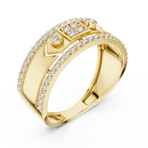 Anillo de moissanita de corte redondo de 14K Ajuste clásico de 6 puntas - Product Image 5