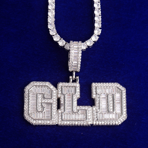 Personaliza Tu Propio Colgante de Hip Hop, Colgante con Letras de Burbuja Personalizadas, Colgantes de Plata de Ley, Moissanita, Diamante Real - Product Image 2