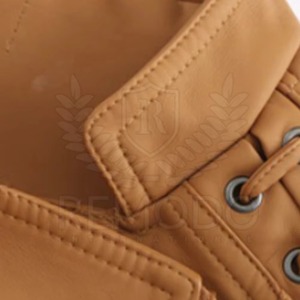 Veste de moto en cuir pour femmes à la mode avec fermeture à glissière tissu doux coupe moderne et ambiance streetwear authentique - Product Image 3