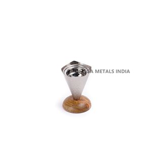 Quemador de incienso árabe Majlis Bakhoor de acero inoxidable con tapa de estrella y base de madera de mango, decoración religiosa de lujo para el hogar, venta al por mayor - Product Image 6