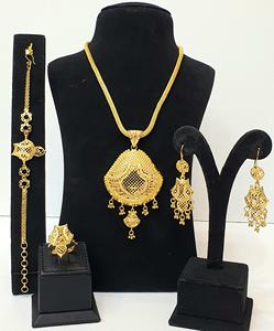 Ensemble de bijoux de mode de style classique plaqué or 24 carats pendentif élégant pour la fête de mariage anniversaire de fiançailles - Product Image 1