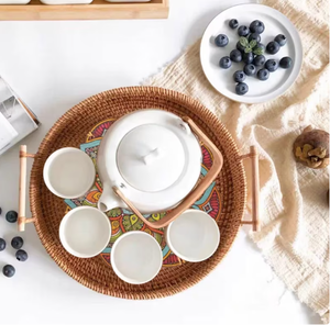 ตะกร้าหวายสานพร้อมที่จับ - Product Image 2