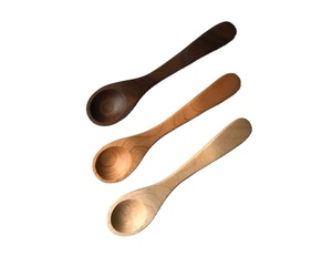 ชุดช้อนส้อมอเนกประสงค์สำหรับตั้งแคมป์และอาหารเย็นช้อนตักกาแฟทำจากไม้มะม่วงสีดำ - Product Image 1