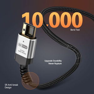 สาย2.1 HDMI แบบบางเฉียบ8K OD 5.0mm 48Gbps 4K120Hz 8K60Hz 10K สาย HDMI ถักเพรียวบางสำหรับ gimbal PS5 Apple TV HDR earc <span class=keywords><strong>บาง</strong></span> - Product Image 2