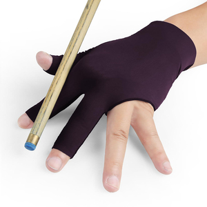 Gants de snooker en tissu extensible à trois doigts Meilleur tissu élégant Protection des mains Gants de snooker respirants pour tireurs - Product Image 1
