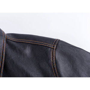 2024 vestes en cuir véritable de meilleure qualité pour hommes avec Logo de couleur personnalisé et design Washed Technics Zipper Jackets MS-LJ-08 - Product Image 3