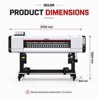Impresora Eco Solvente GCLOR 1840 de 1.8m con Cabezal de Impresión Epson I3200 de 3200dpi, Impresora de Formato Grande para Impresión Publicitaria
