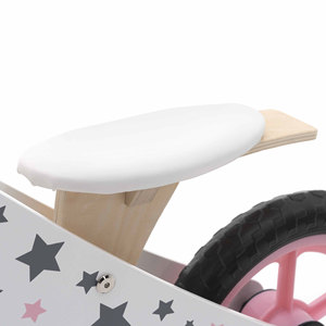 ROBINCOOL Vélo d'équilibre rose sans pédales pour enfants, réglable sur 3 hauteurs, avec roues d'équilibre - Product Image 3