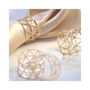 Party <b>Table</b> Decoration Accessories Stainless Steel Elegant Embossed Leaf Napkin Ring Premium Quality Round Napkin Ring - Product Image 1
