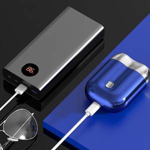 Mini Afeitadora Eléctrica Portátil Recargable por USB, Resistente al Agua IPX7, Recortadora de Barba de Doble Cabezal, Maquinilla de Afeitar de Doble Cuchilla, Afeitadora Rotatoria Lavable - Product Image 1