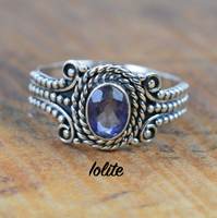 Solide 925 argent Sterling plaqué pierre précieuse naturelle en gros en vrac Lot ovale lunette réglage anneau à la main bijoux de mode femmes