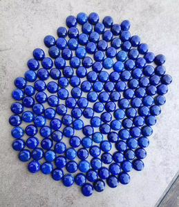 Lapislázuli Cabujón Redondo con Parte Trasera Plana, Piedras Preciosas Calibradas, Lapislázuli Natural, Piedra Preciosa Suelta - Product Image 2