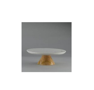 Soporte de pastel de exhibición de frutas de comida de mármol 100% Producto de la mejor calidad Hogar y jardín Utensilios de cocina para hornear Soporte de pastel de madera de mármol - Product Image 2