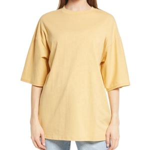 T-shirts en molleton d'été de qualité supérieure pour femmes, taille plus, écologiques, coupe décontractée, surdimensionnés, décontractés pour femmes - Product Image 1