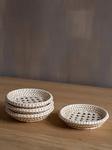 Handmade Round Rattan Serving <b>Bowl</b> Premium Quality Food <b>Bowl</b> for Hotels and Restaurants Affordable Price OEM Available - Product Image 4